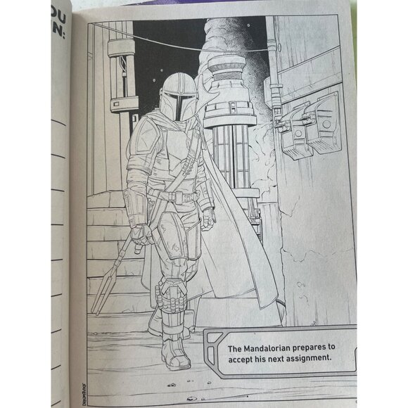 Star Wars Mandalorian Color Activity Book Set (7) Kids Educational Entertaining - Picture 7 of 8
